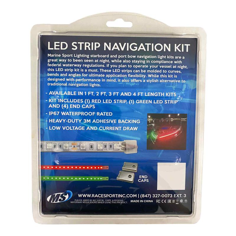 MARINE SPORT LIGHTING 24 Marine Vessel LED Strip Port & Starboard  Navigation Light Kit