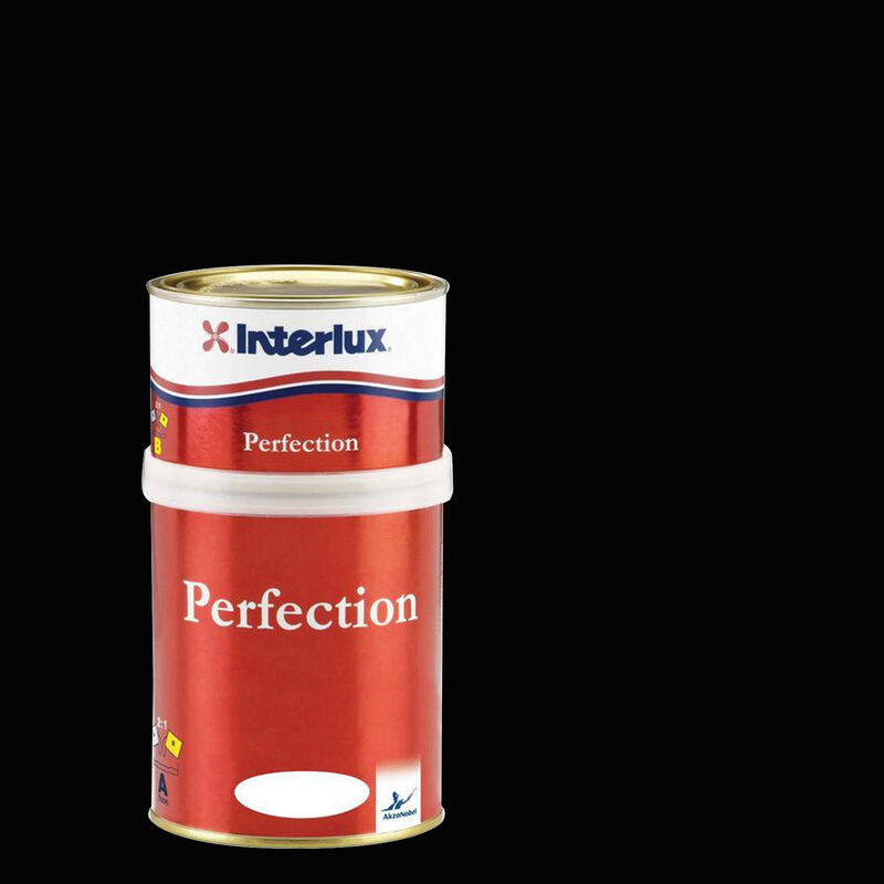 INTERLUX Perfection Two-Part Polyurethane Topside Paint, Jet Black, Quart