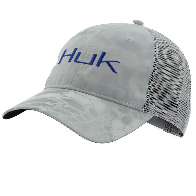 Huk Men's Gray Big State Trucker Snapback Hat