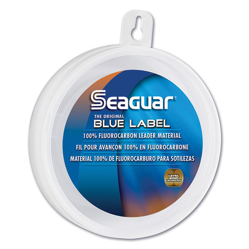 SEAGUAR Blue Label Fluorocarbon Leader Material, Fluorescent Clear/Blue, 100  yds.