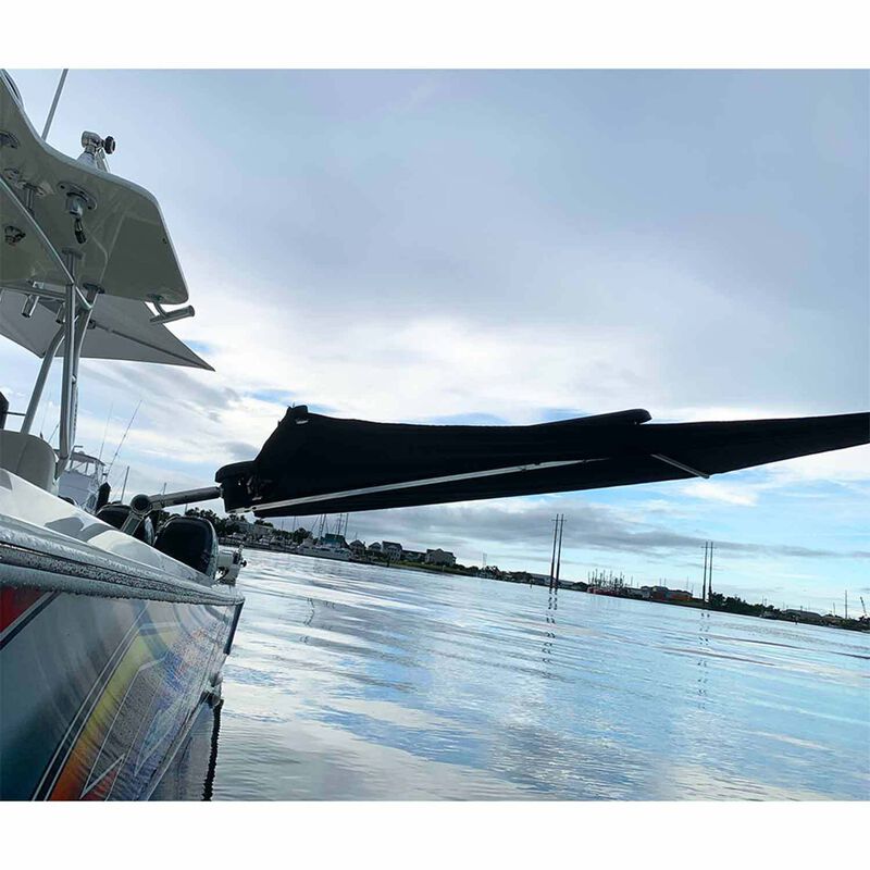 TACO MARINE ShadeFin Canvas Boat Shade with Fixed Rod Holder Mount
