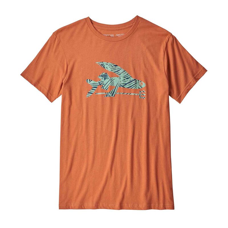 Patagonia Shirt Mens 2XL Purple Organic Cotton Slim Fit Flying Fish Graphic  USA