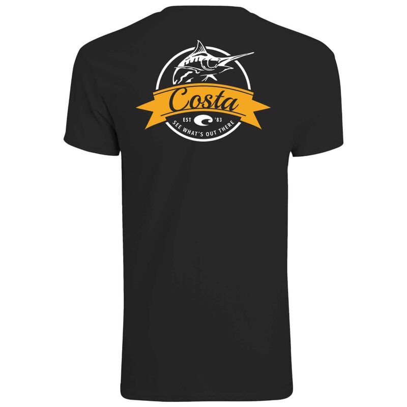 Costa Del Mar Men's Founders Fish T-Shirt, Large, Black