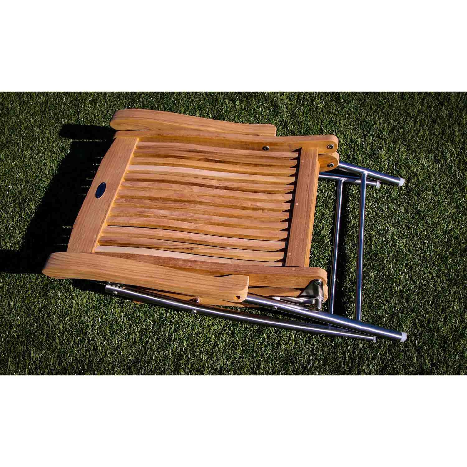 SEATEAK Windrift Teak Folding Deck Chair | West Marine