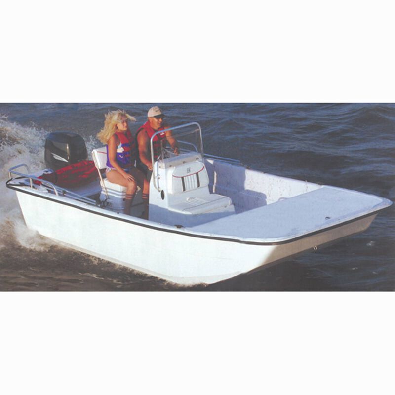 Carver 18 O-B Center Console Bay Style Boat Cover - Mist Gray