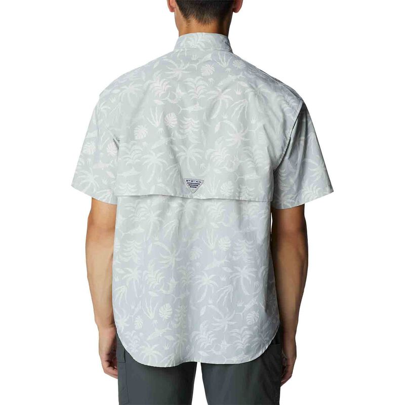 Columbia Men's Super Bahama Short Sleeve Shirt, XL, Cool Grey Reel Shores