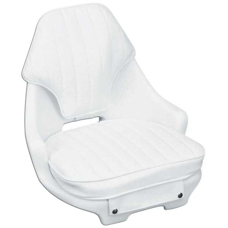 Moeller Heavy Duty Offshore Boat Helm Seat, Cushion, and Mounting Plate Set  (23.5 x 21 x 18.5, White)