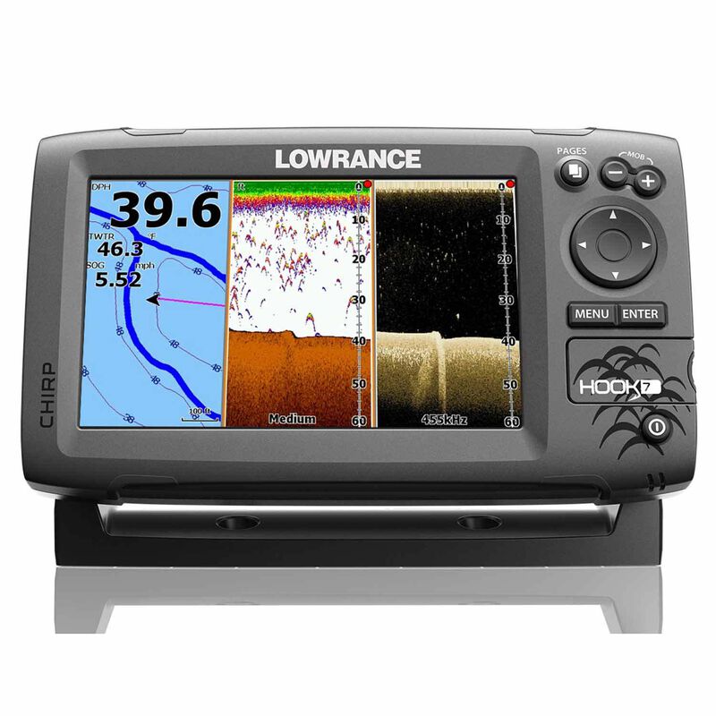 Hook-7 Fishfinder/Chartplotter Combo with Med/High/DownScan Transducer and  C-Map Nautic Insight™ PRO Charts