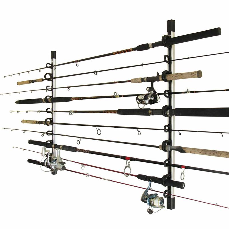 Aventik Mini Fishing Rod Holder Aluminum 12-Rod Fishing Rod Shelf/Rack