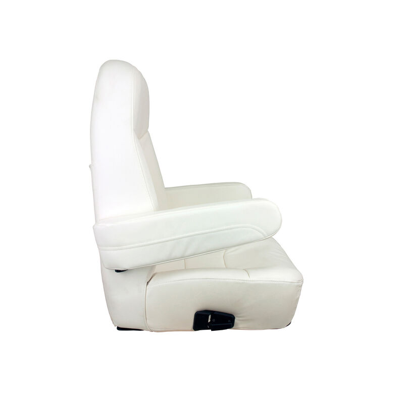 Ming'S Mark 32020 White Mesh Marine Captain Chair With Blue Border