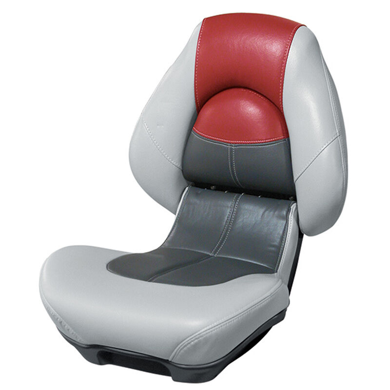 Wise Seating Boat Seat, Grey/Charcoal/Red