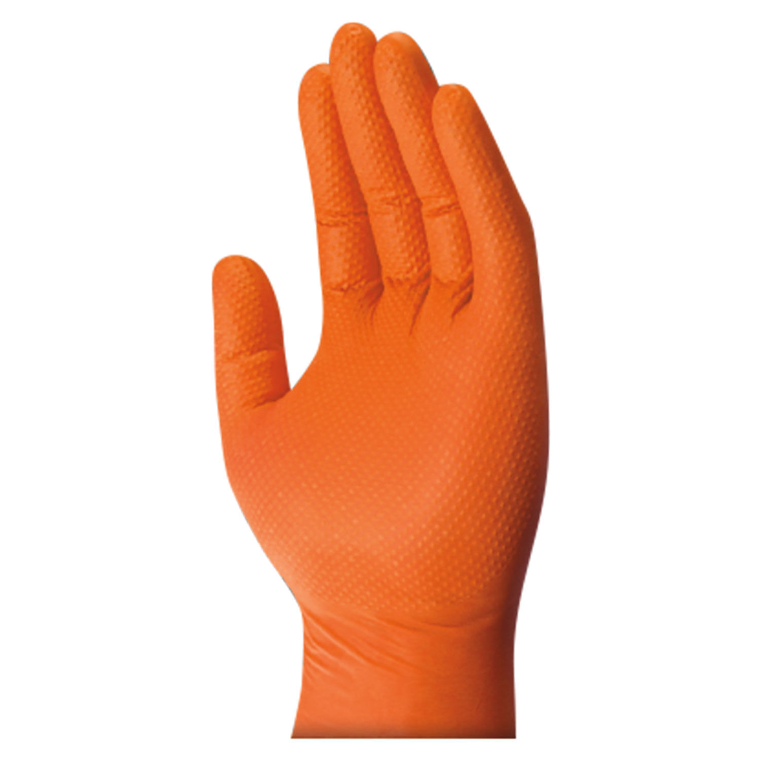 orange nitrile disposable gloves