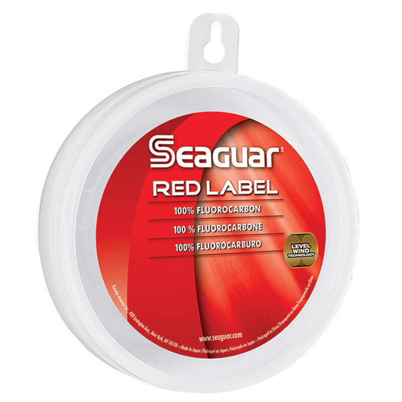 SEAGUAR Red Label Leader Fluorocarbon, Fluorescent Clear/Blue, 25 yds.