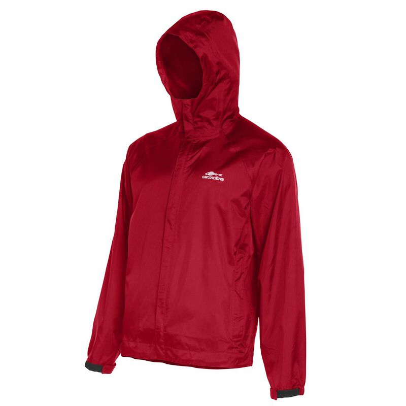 GRUNDENS Men's Weather Watch Hooded Jacket, Red, 3XL