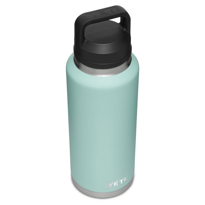 YETI Rambler 46 oz Bottle, Vacuum Insulated, Stainless Steel with Chug Cap,  Camp Green