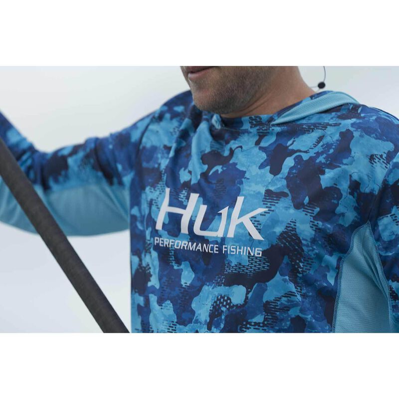 Huk Men's Icon X Refraction Camo Inshore Large Long Sleeve Hoodie