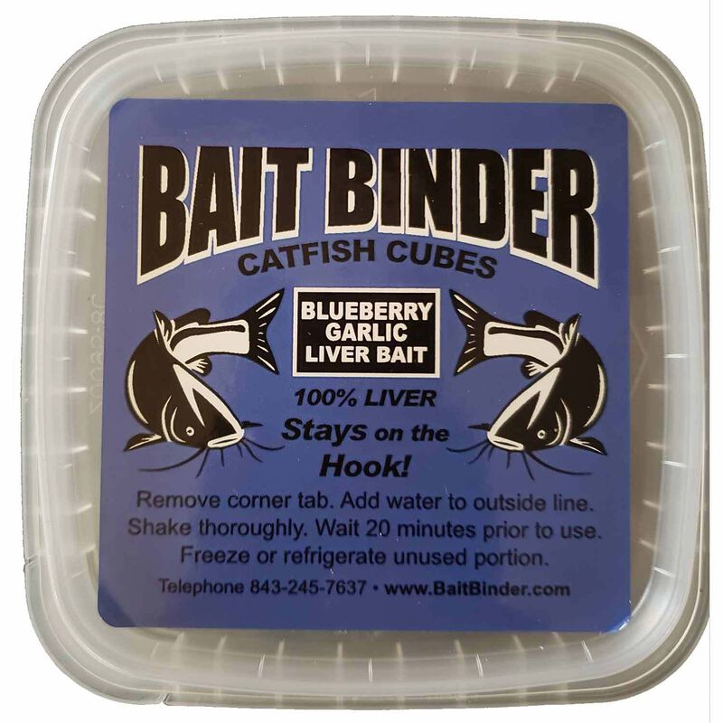 COASTAL BAITS 2 oz. Bait Binder Catfish Cubes Liver Bait, Blueberry Garlic