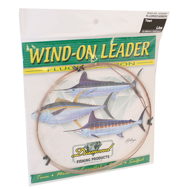 MOMOI FISHING LINE Fluorocarbon Wind-On Leaders, 130Lb, 25', Clear