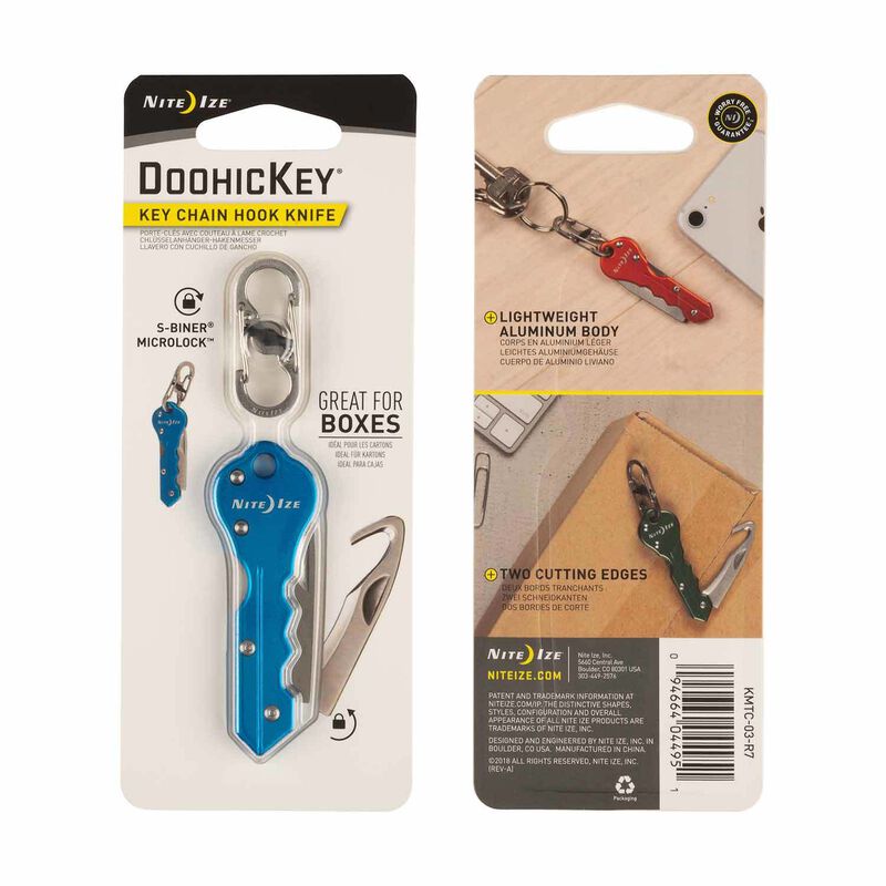 NITE IZE DoohicKey® - Key Chain Hook Knife - Blue