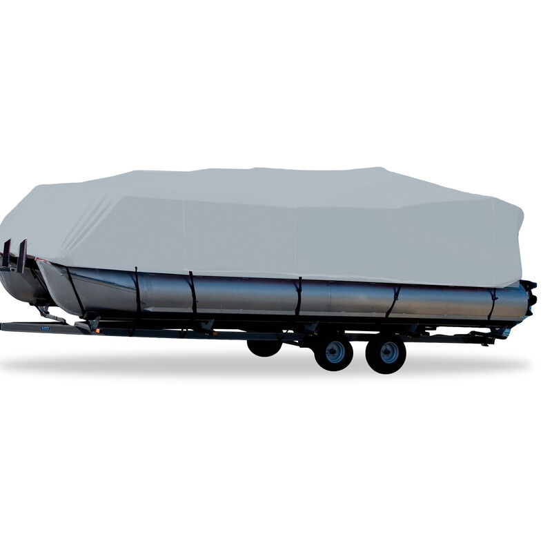 CARVER Styled-to-Fit Boat Cover for Pontoon Boats with Bimini Top