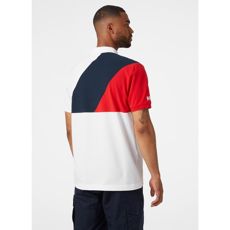 Polo Sport Shirt Men XL Adult White Collared Rugby USA Flag Sail