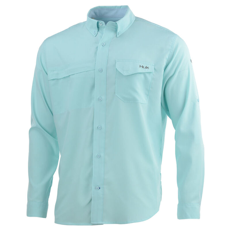 HUK Mens Tide Point Solid Long Sleeve Shirt, Button Down for Men :  : Clothing, Shoes & Accessories