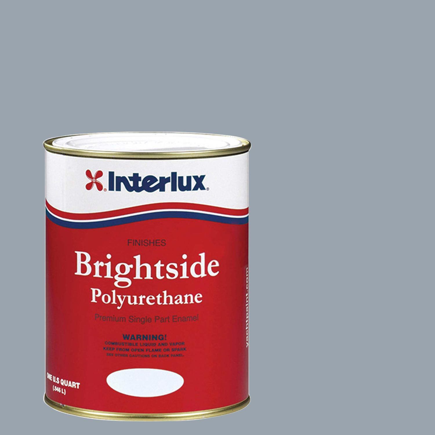 INTERLUX Brightside Polyurethane Paint, Kingston Gray, Quart 