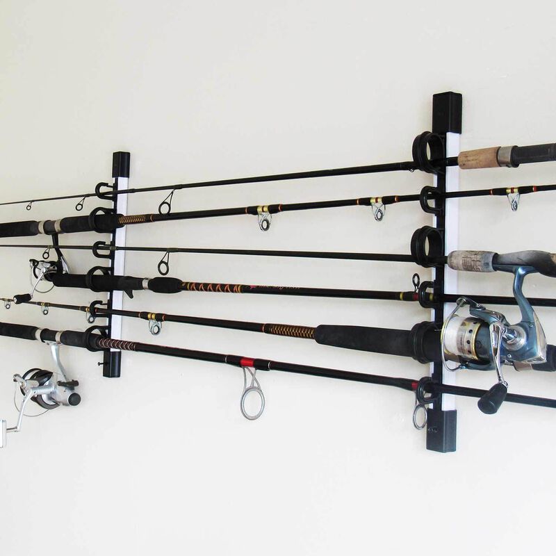 3 Tube Fishing Rod Holder Rack,Fishing Rod Holders,Portable Boat Rod Rack  Tube, Stand-Off Tube Plastic Fishing Pole Holders with Accessories, Plastic
