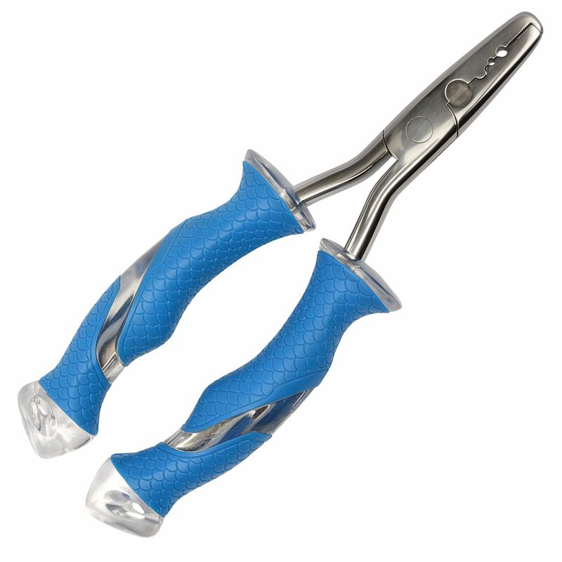 Split Ring Pliers 5'' - Stainless Steel - Blue PVC Grip - No More Broken