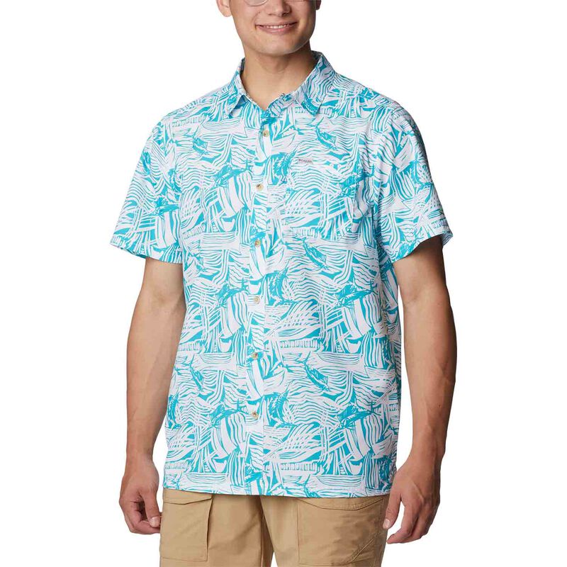 Columbia Big & Tall Hawaiian Casual Button-Down Shirts for Men for sale