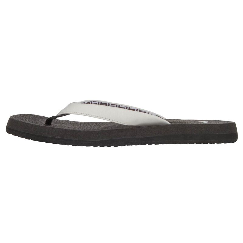 Sanuk Serenity 4 Flip Flop Sandals Women's Size 5 Yoga Mat Comfort  White/Black