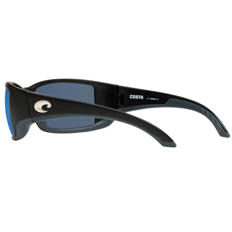 Costa Blackfin 580P Polarized Sunglasses - Matte Black/Blue Mirror