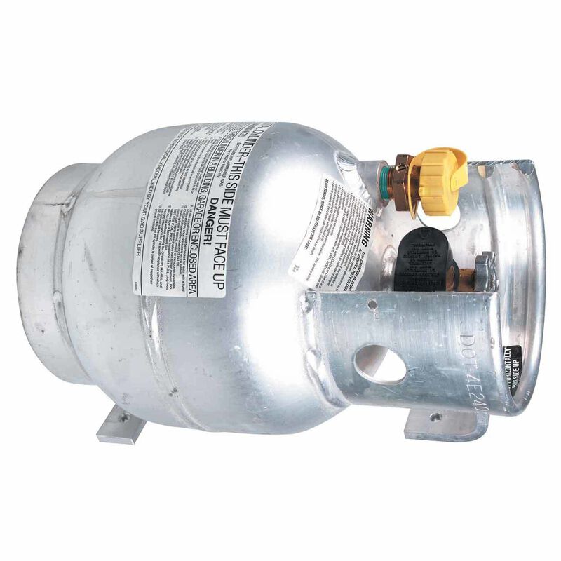 10 lbs, 2.3 Gallon Manchester Aluminum Propane Horizontal Cylinder with OPD  and Fill Valve (usually arrives within 1 week)