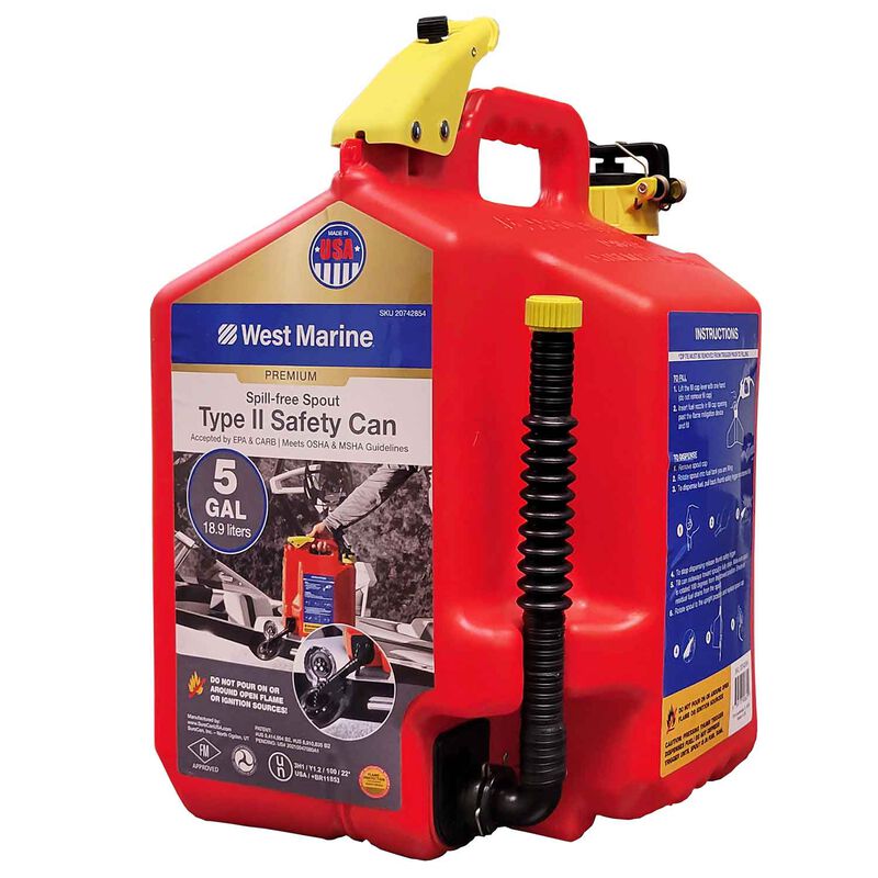 5 GALLON GASOLINE TYPE II SAFETY CAN