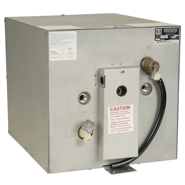 SEAWARD 11 Gallon Water Heater with Galvanized Steel Case and Rear ...