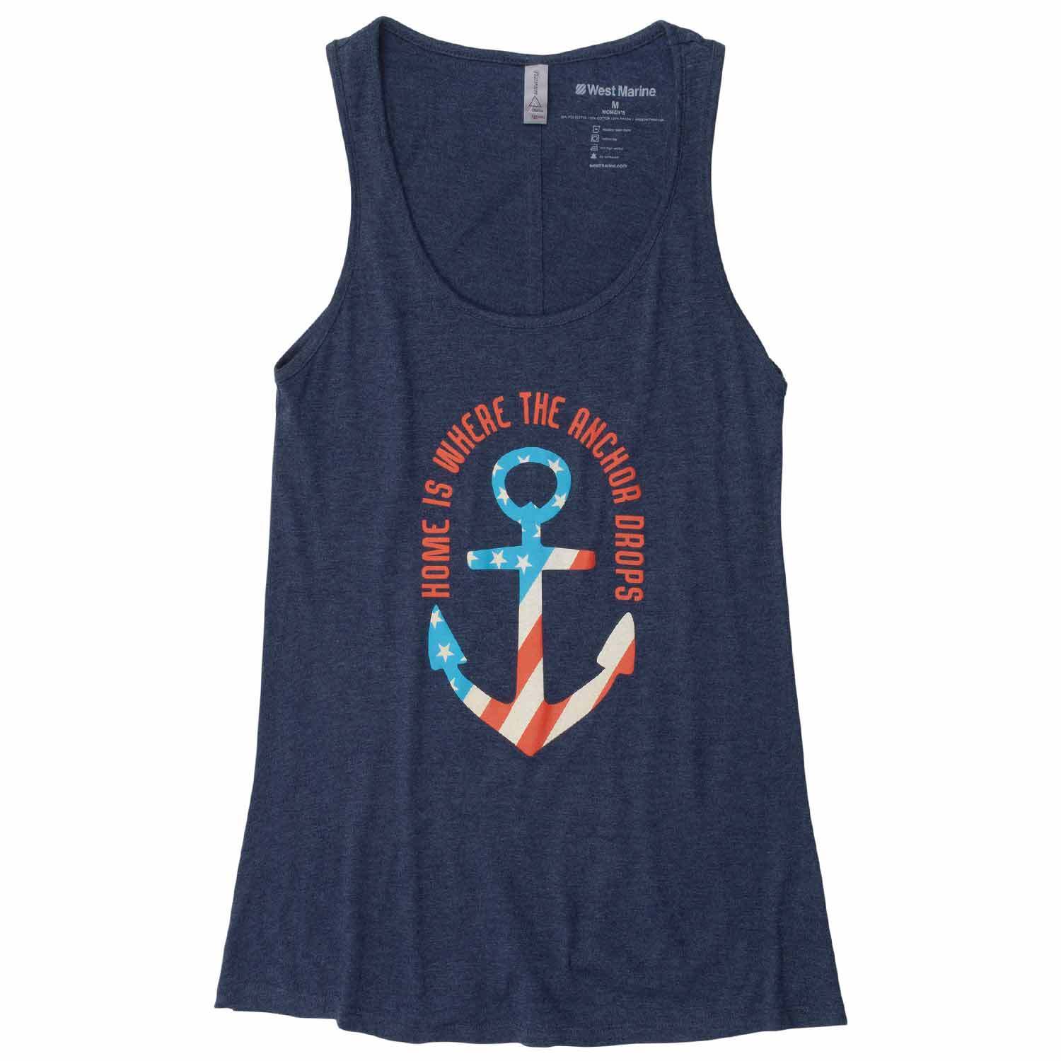 Women's Americana Anchor Drop Tank Top | West Marine