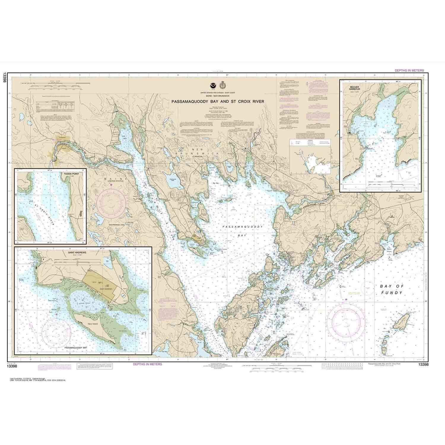 NOAA Passamaquoddy Bay and St Croix River Beaver Harbor Saint Andrews ...