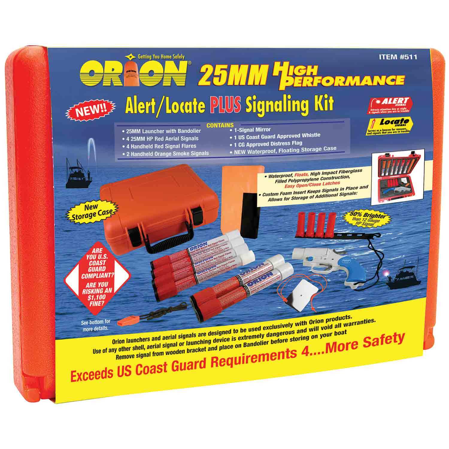 Orion Safety 575, Coastal Alert/Locate Signal popular Kit. Kits with 9+ Pyro Signals Pac