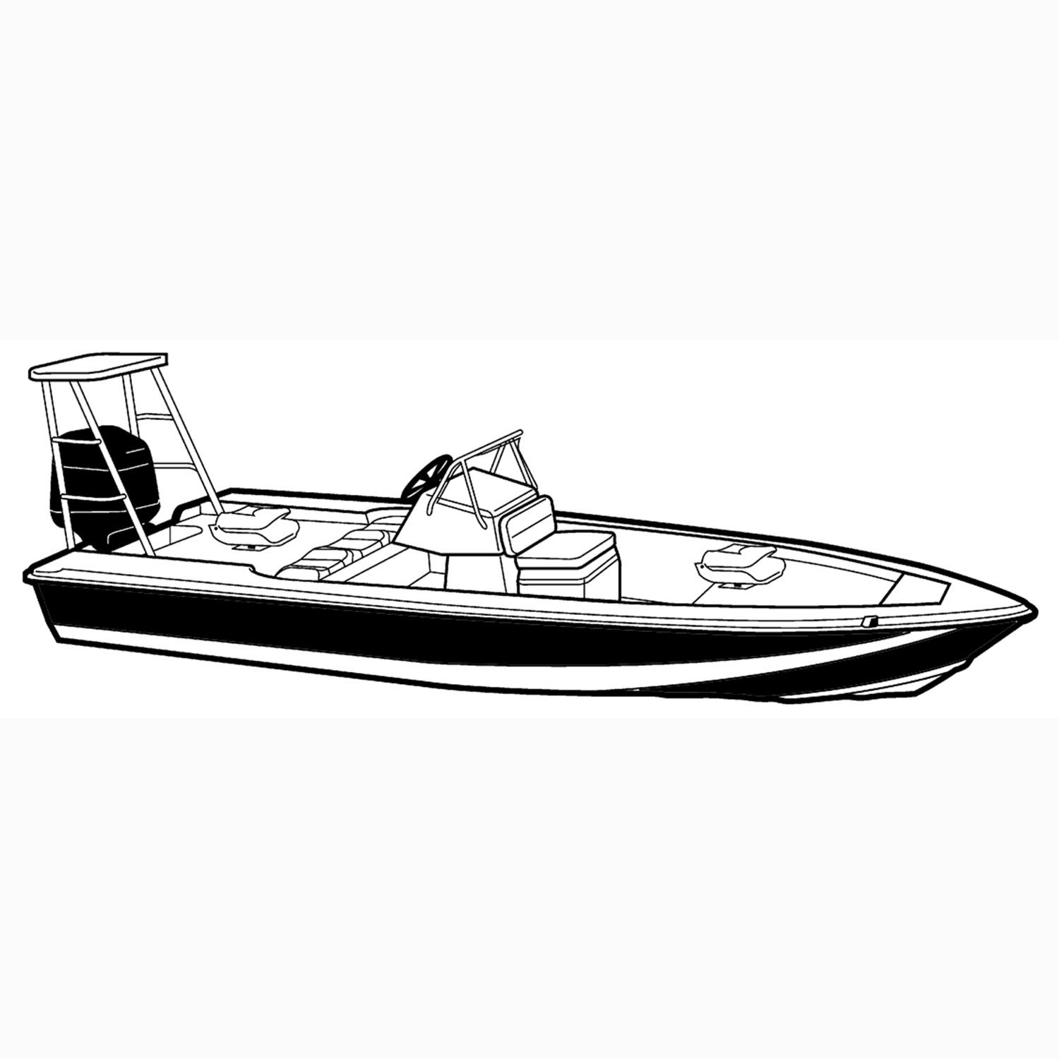Poly Jon Boat Cover Molded Hull Series - CoversDirect®