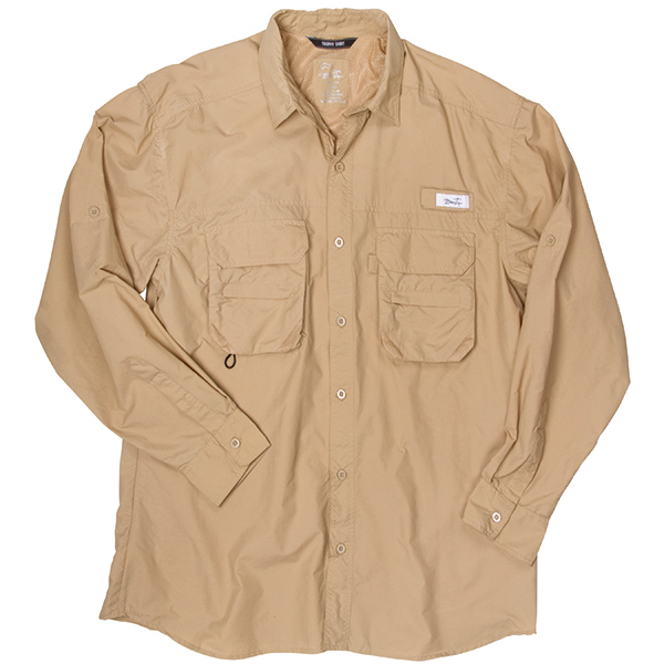 West Marine Cream Off-White Nylon Trophy Fishing Long Sleeve Shirt Mens  Size L