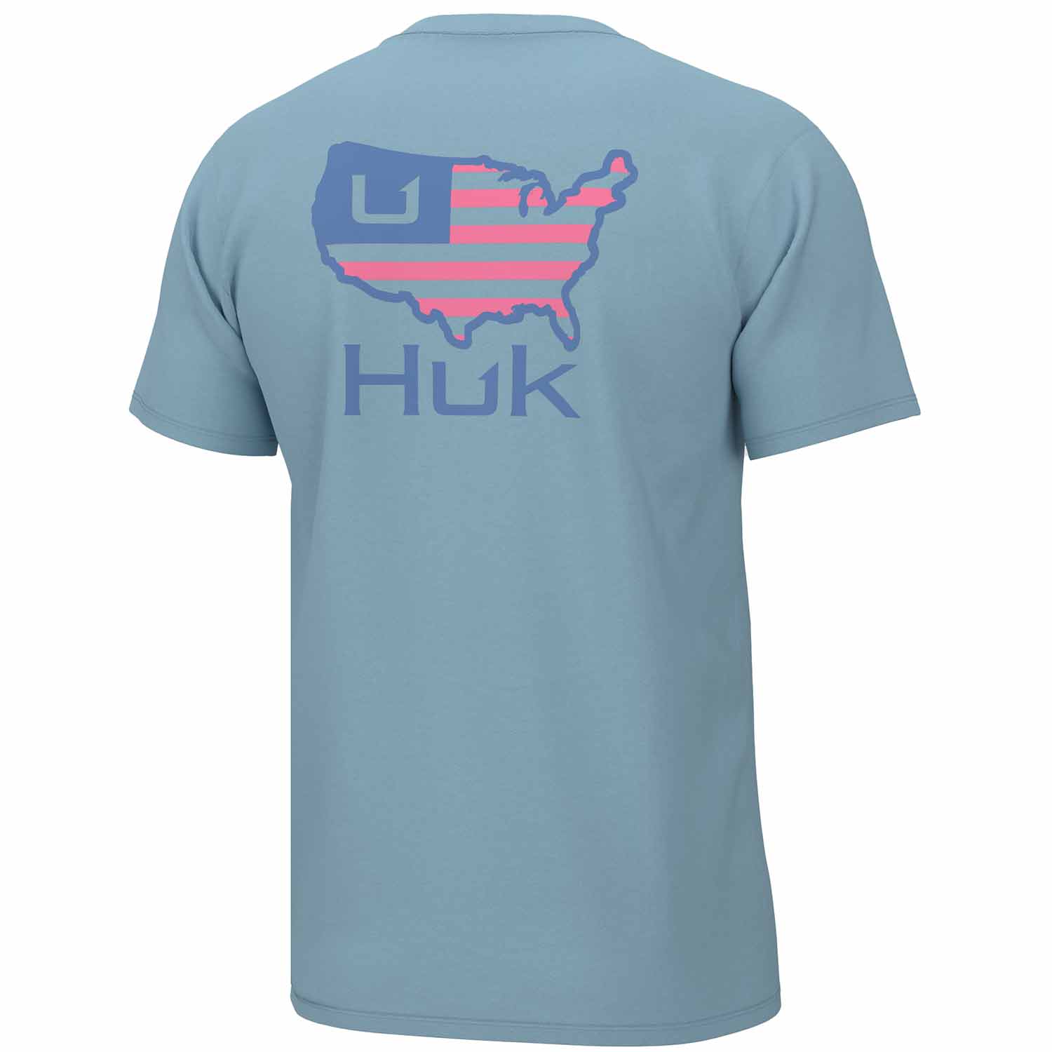 Huk Men's American Tee XL Crystal Blue