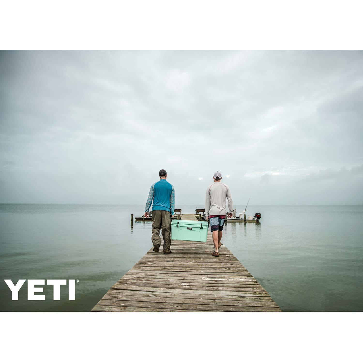 Yeti Tundra 65 as a fishing platform #YetiCoolers #YetiTundraCooler