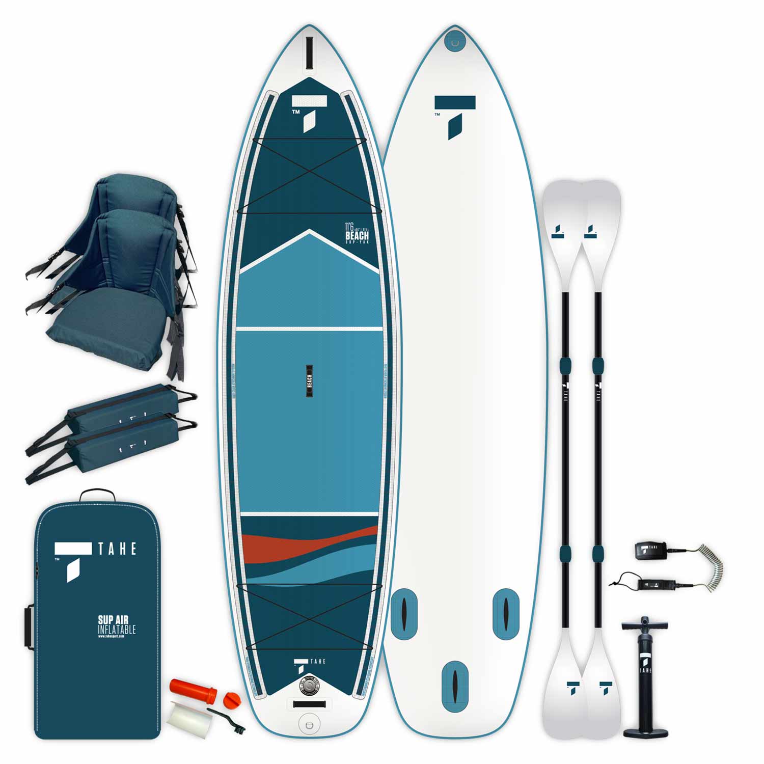 GENKI Stand Up Paddle Board 2 in1 Inflatable SUP Surfboard Kayak