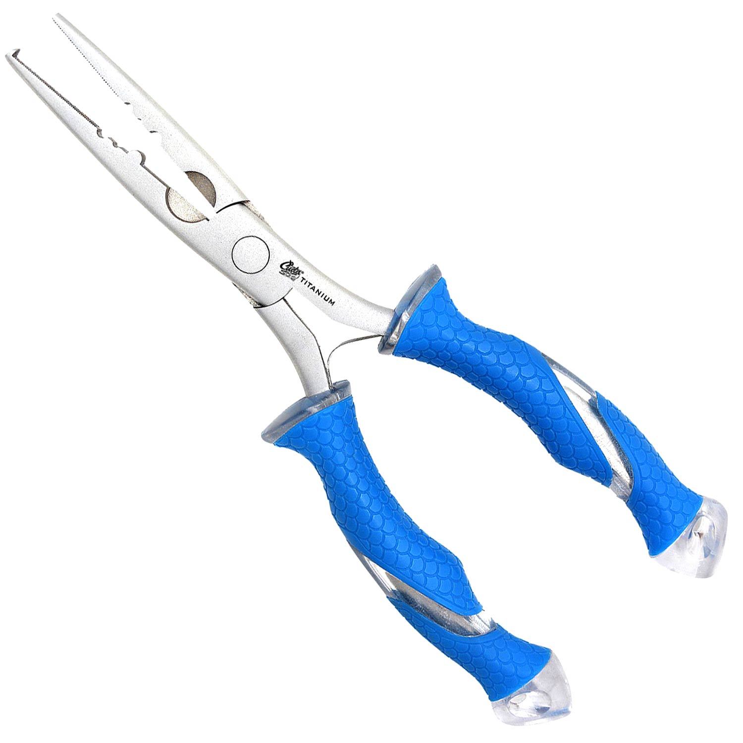 Stainless Steel Tie Hook Pliers Flat Nose Pliers Fishing Pliers Elbow  Pliers Spring Pliers Red Handle Pliers New Gadgets (Red, One Size)