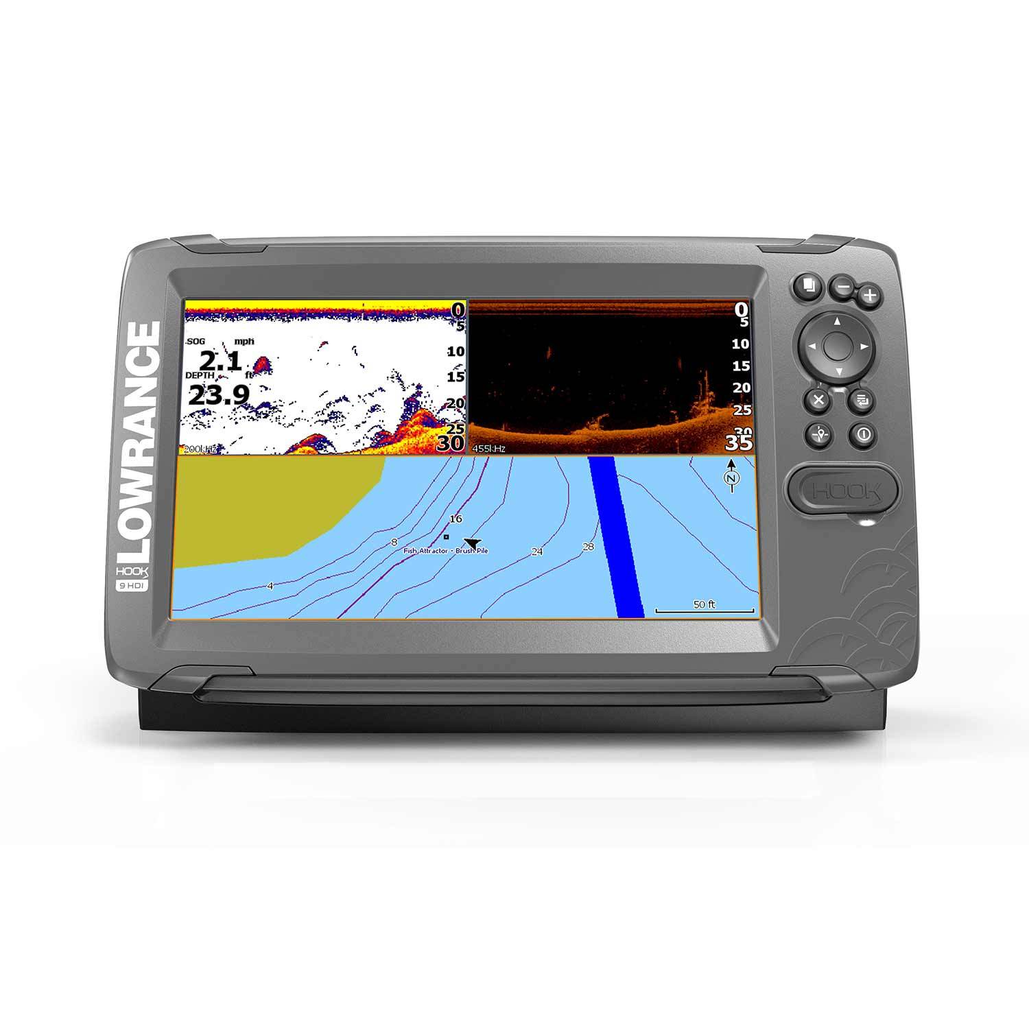 LOWRANCE HOOK² 9 Fishfinder/Chartplotter Combo with SplitShot