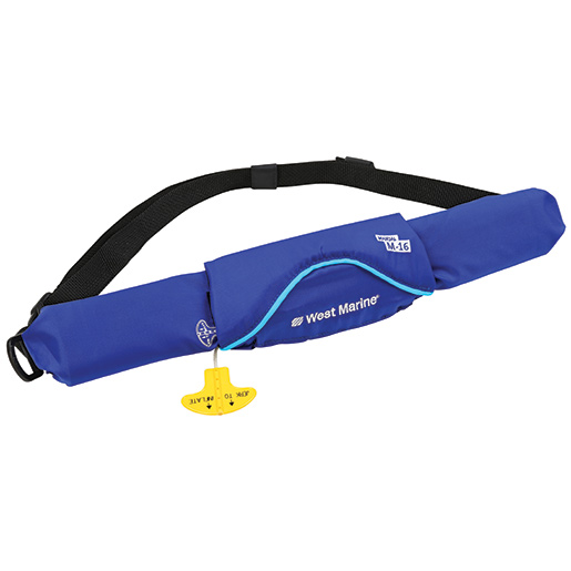 WEST MARINE Ultra-Slim Manual Inflatable Life Jacket Belt Pack, Blue
