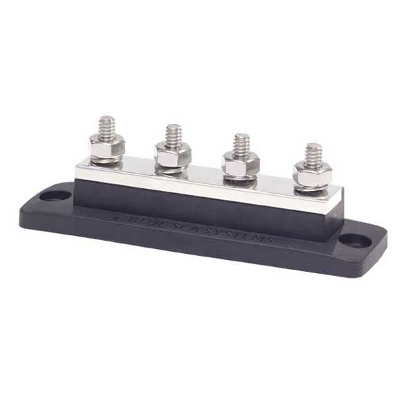 BLUE SEA SYSTEMS MaxiBus 250A Marine Busbar, 4 x 5/16 Stud | West