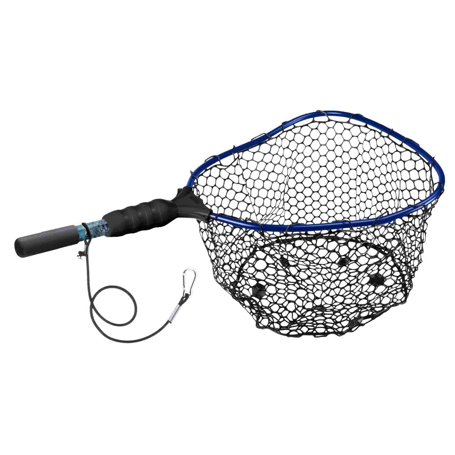 Folding Fishing Landing Net Cast Fish Carp Rubber Coated Net Network Fly  Fishing Work Tool Portable Fishing Dip Net Rod