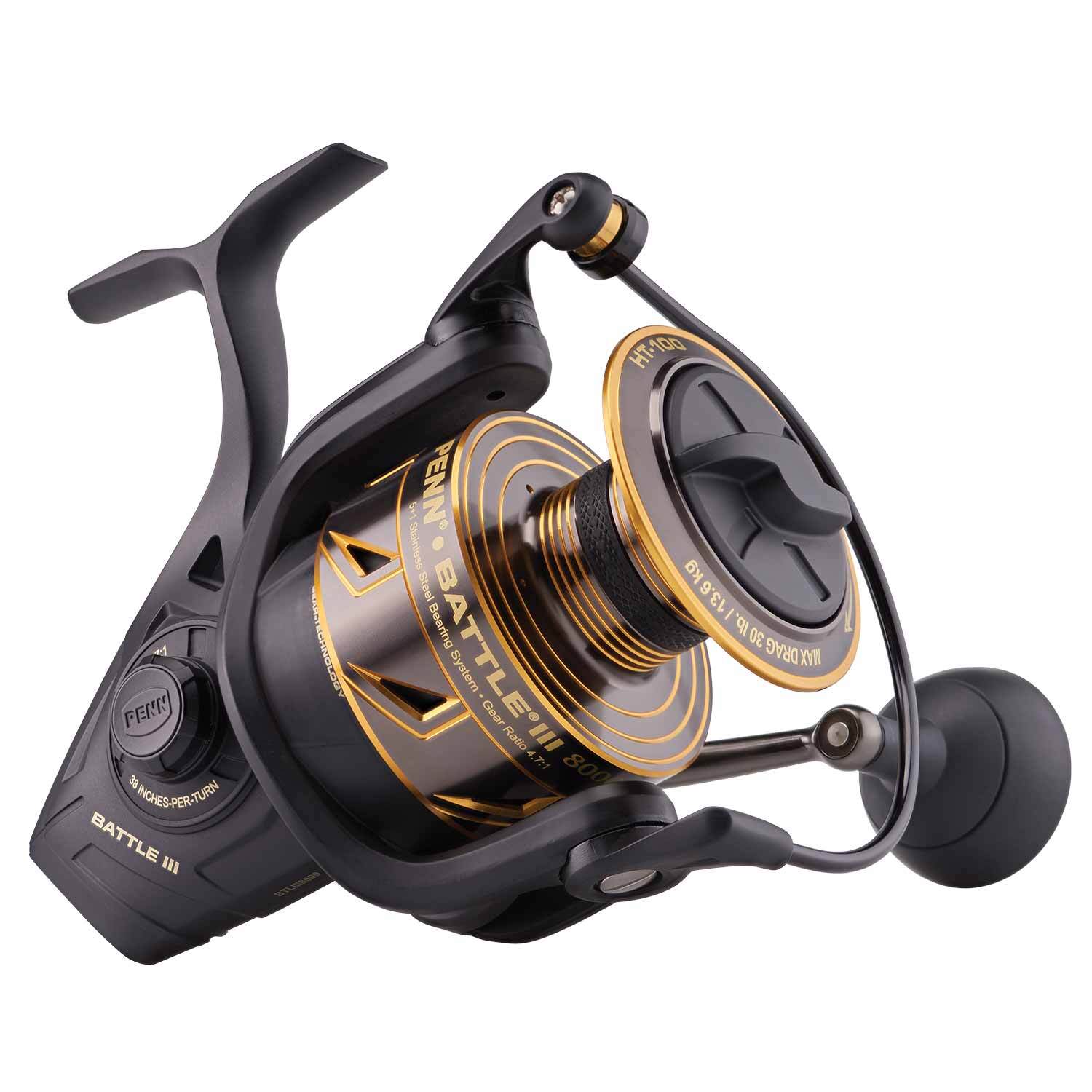 Penn BATTLE II 8000 Spin Fishing Spin Reel + Warranty + Free