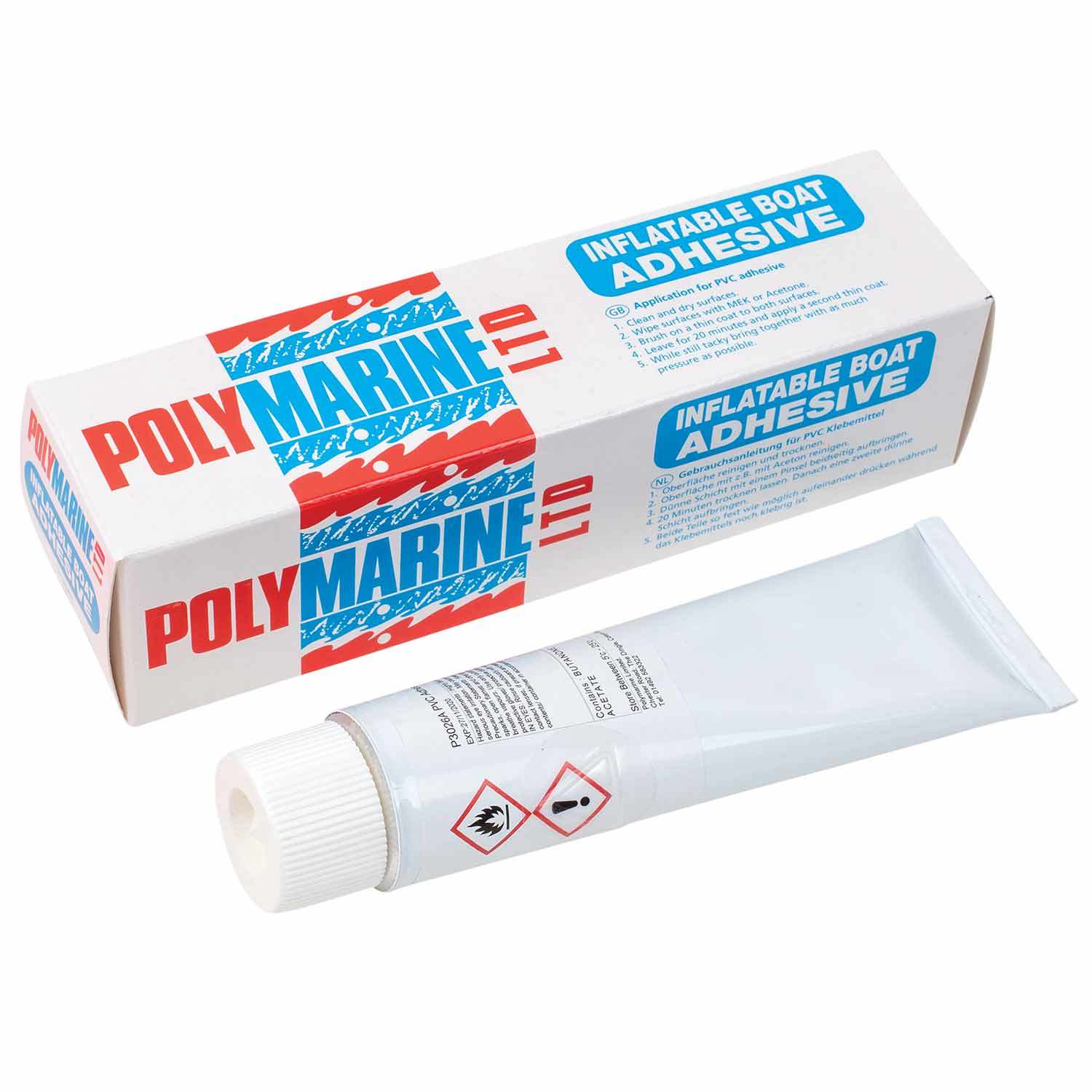 POLY MARINE 1-Part PVC Inflatable Boat Adhesive, 70mL Tube